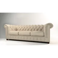 Sofy i kanapy - Kremowa aksamitna sofa 230 cm Cambridge – Ropez - miniaturka - grafika 1