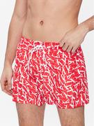 Kąpielówki męskie - Calvin Klein Swimwear Szorty kąpielowe KM0KM00802 Czerwony Regular Fit - miniaturka - grafika 1