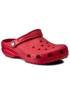 Klapki i japonki damskie - Crocs Klapki Classic 10001 Czerwony - grafika 1