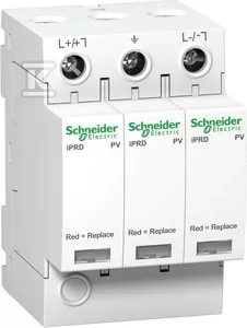 Schneider Electric SCHNEIDER Ogranicznik przepięć iPRD-DC40r-T2-3-1000 3-biegunowy Typ2 65 kA ze stykiem A9L40281 fotowoltaika A9L40281 - Inne akcesoria elektryczne - miniaturka - grafika 1