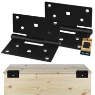 Meble modułowe i akcesoria - 2X ZAWIAS BUDOWLANY 90x95 STAL CZARNY SPLATANY DO SKRZYŃ MEBLI DRZWI SZAFEK - miniaturka - grafika 1