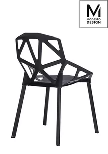 Modesto Design MODESTO krzesło SPLIT MAT czarne - polipropylen, podstawa metalowa C1023.BLACK - Krzesła - miniaturka - grafika 1