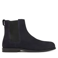 Botki męskie - Sztyblety Calvin Klein Ess Rubber Chelsea Su HM0HM02055 Czarny - miniaturka - grafika 1