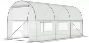 ZARIA Tunel foliowy z oknami ZARIA, biały,  200x450x200 cm - Szklarnie ogrodowe - miniaturka - grafika 1