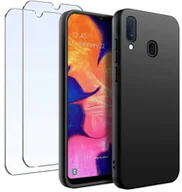 Etui i futerały do telefonów - ZESTAW Etui do Samsung Galaxy A20e CASE Gumowe Matowe Silikon +2X SZKŁO - miniaturka - grafika 1