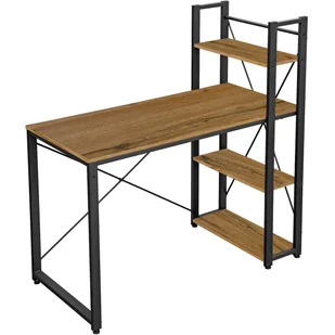 Biurko duże z półkami sękowana olcha do biura 120x60x120 VB6A Begryf - Biurka - miniaturka - grafika 1