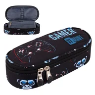 Piórniki - St. Right Piórnik Szkolny Saszetka Usztywniona Z Wewnętrzną Klapką Etui Na Przybory Szkolne Blue Gamer - miniaturka - grafika 1