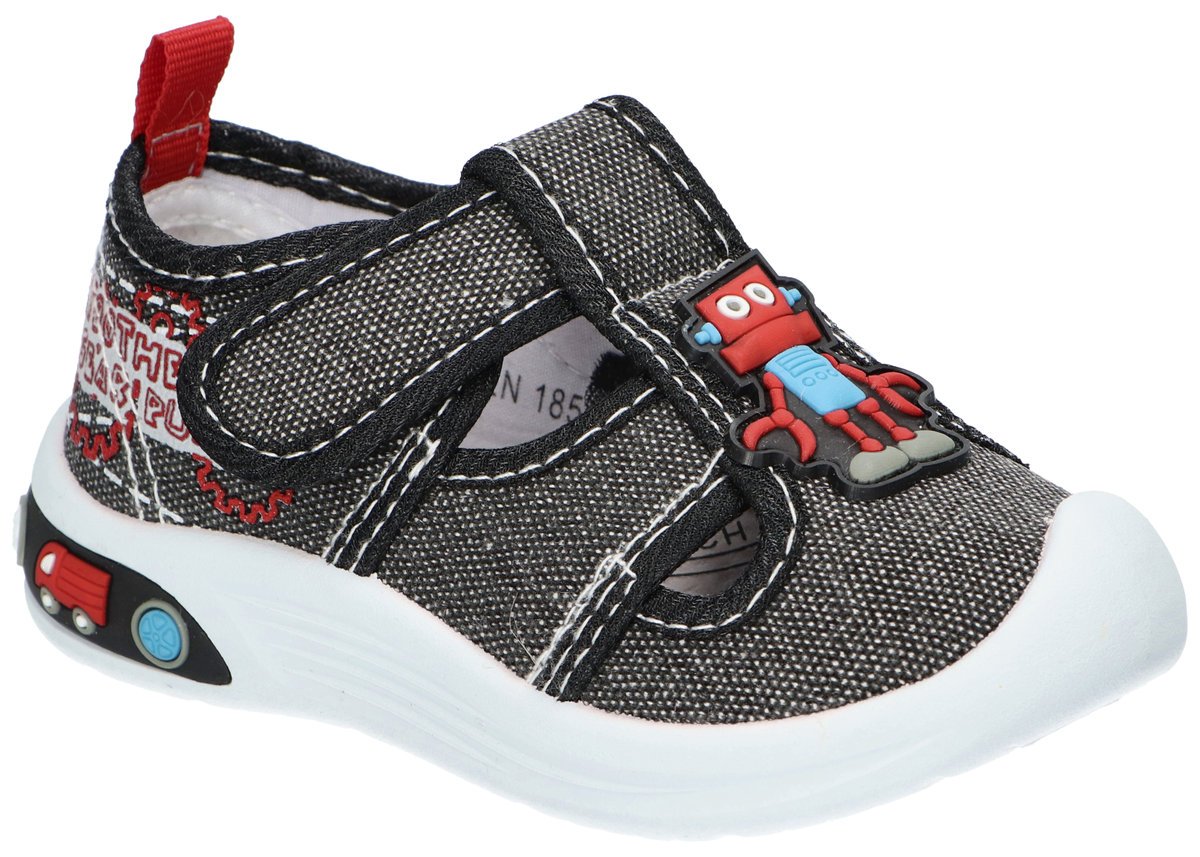 AMERICAN CLUB TEN185 SANDAŁKI KAPCIE TRAMPKI DZIECIĘCE WKŁADKA SKÓRZANA BLACK 22