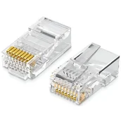 Kable miedziane - UGREEN ugreen RJ45 wtyki zaciskane Cat5e CAT5 łącznik 8P8 °C pozłacane złącze wtykowe, 50 sztuki RJ45-01 - miniaturka - grafika 1