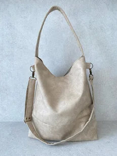Torba hobo XL - beż - Torebki damskie - miniaturka - grafika 1