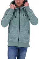 Bluzy męskie - Alife and Kickin TrasherAK F męska bluza dresowa, bluza na czas wolny, bluza z zamkiem błyskawicznym, S-XXXL, melanż, Pacific Melanż, M, Pacific melanż - miniaturka - grafika 1