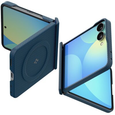 Etui SPIGEN Airskin Aramid MagSafe do Samsung Galaxy Z Flip 8 Ciemnoniebieski