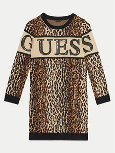 Guess Sukienka dzianinowa J4BK17 Z3I50 Kolorowy Comfort Fit - Sukienki i spódniczki dla dziewczynek - miniaturka - grafika 1