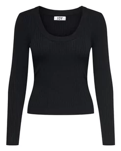 JDY Plum Ysla L/S O-Neck Pullov Knt Noos Sweter damski, Czarny, XS - Swetry damskie - miniaturka - grafika 1
