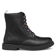 Buty dla dziewczynek - Kozaki Geox Jr Eclair J049QD 0003W C9240 M Czarny - miniaturka - grafika 1