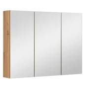 Szafki łazienkowe - Szafka lustrzana 80 cm dąb wotan - miniaturka - grafika 1