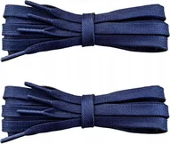 Akcesoria obuwnicze - WOSKOWANE Płaskie Sznurówki GRANATOWE Sznurowadła 160 cm Połysk 5 mm G14-04 - miniaturka - grafika 1