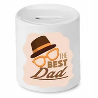 Skarbonki - SKARBONKA DLA TATY THE BEST DAD NAJLEPSZY TATA z Nadrukiem ze Zdjęciem + Opakowanie na prezent (wzór 04) - miniaturka - grafika 1