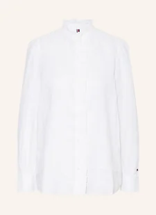 Tommy Hilfiger Bluzka Z Lnu Z Falbankami weiss - TOMMY HILFIGER - Bluzki damskie - miniaturka - grafika 1