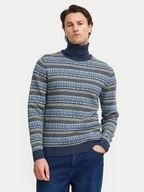 Swetry męskie - Blend Golf 20717856 Niebieski Regular Fit - miniaturka - grafika 1