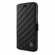 Etui i futerały do telefonów - Mercedes Benz BENZ Folio etui z klapką na Apple iPhone X CZARNY OTWIERANE NA BOK SKÓRA NATURALNA 34152 - miniaturka - grafika 1