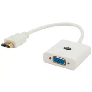 SAVIO Adapter SAVIO CL-27/B (HDMI M - D-Sub (VGA) F; 0,10m; kolor biały) 2_287062 - Huby USB - miniaturka - grafika 2