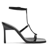 Sandały damskie - Sandały Calvin Klein Heel Gladi Sandal 90 Pat HW0HW02312 Czarny - miniaturka - grafika 1