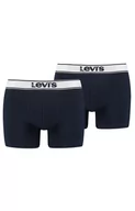 Majtki męskie - Levis 2-pack bawełnianych bokserek męskich 100001150, Kolor granatowy melanż, Rozmiar S, Levis - Intymna - miniaturka - grafika 1