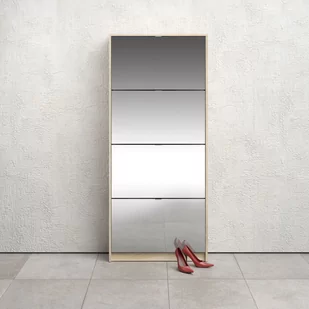Szafka na buty TVILUM Roma 4D, dąb sonoma, 24x70x162 cm - Szafki na buty - miniaturka - grafika 1