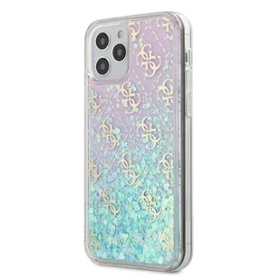 Guess GUHCP12LLG4GGBLPI iPhone 12 6,7" Pro Max różowy/pink hardcase Gradient Liquid Glitter 4GGuess / GUE000861 - Etui i futerały do telefonów - miniaturka - grafika 2