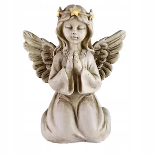 ZNICZ ANIOŁ STRÓŻ klęczący świecąca korona do ogrodu lub na grób 18 CM - Lampiony i znicze ZNICZ ANIOŁ STRÓŻ klęczący świecąca korona do ogrodu lub na grób 18 CM - Lampiony i znicze - miniaturka - grafika 1