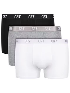 Majtki męskie - Cristiano Ronaldo CR7 Komplet 3 par bokserek Basic Trunk 3Pack 8100-49-633 Biały - grafika 1