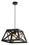 Lampy sufitowe - Candellux Lampa wisząca czarna metalowa 40W E27 Origami 31-78520 31-78520 - miniaturka - grafika 1