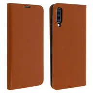 Etui i futerały do telefonów - Etui Folio Prawdziwa Skóra Samsung Galaxy A70 Etui z miejscem na karty Podstawka wideo Tan - miniaturka - grafika 1