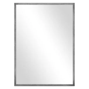 Lustro do salonu 52,5x72,5 cm glamour srebrne w ramie lustro ścienne - Lustra - miniaturka - grafika 1