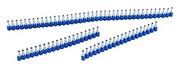Kostki, złączki, wtyczki - Jokari 400 tulejek kablowych 2 5 mm w paskach do Jokari Quadro 8 mm niebieski Jokari T60125 400 szt - miniaturka - grafika 1