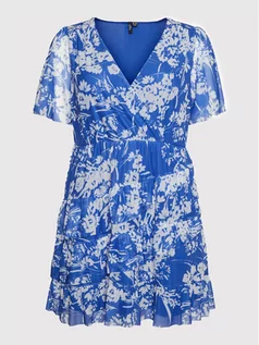 Sukienki - Vero Moda Curve Sukienka codzienna Winnie 10266872 Niebieski Regular Fit - grafika 1