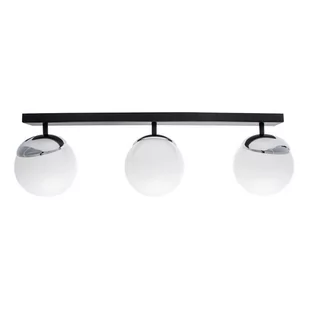 EULUNA Sfera lampa sufitowa 3-pkt. szkło/czarna/chrom - Lampy sufitowe - miniaturka - grafika 2