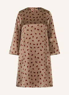 Luisa Cerano Sukienka Satynowa Z Rękawami 3/4 beige - Sukienki - miniaturka - grafika 1