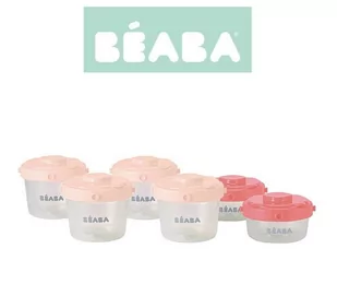 Beaba Zestaw słoiczków Clip 6 szt. 60 ml i 120 ml pink - Akcesoria do karmienia - miniaturka - grafika 1