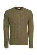 Swetry męskie - ESPRIT sweter męski, 335/Dusty Green, XS - miniaturka - grafika 1