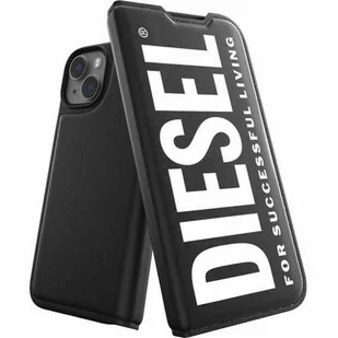 Diesel Etui Booklet Case Core FW22 do iPhone 14 czarne - Etui i futerały do telefonów - miniaturka - grafika 1