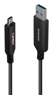 Kable komputerowe i do monitorów - Lindy 43397 kabel USB USB 3.2 Gen 1 (3.1 Gen 1) 50 m USB A USB C Czarny - miniaturka - grafika 1