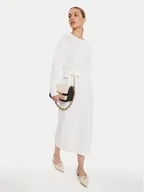 Sukienki - Max Mara Leisure Sukienka dzianinowa Scrivia 24263260 Biały Regular Fit - miniaturka - grafika 1