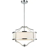 Lampy sufitowe - Art Deco Lampa wisząca żyrandol Stesso 4 chromowana stylowa - miniaturka - grafika 1