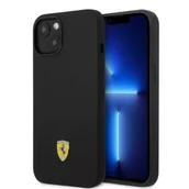 Etui i futerały do telefonów - Eti na telefon Ferrari FEHMSIP14SBK do Apple iPhone 14 6,1" czarny/black hardcase Silicone Metal Logo Magsafe - miniaturka - grafika 1