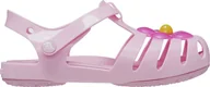 Buty dla dziewczynek - Crocs Sandały dla dzieci Crocs Isabela Charm Sandals różowe 208445 6S0 19-20 - miniaturka - grafika 1