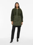Kurtki damskie - Vila Płaszcz pikowany "Vitone" w kolorze ciemnozielonym - miniaturka - grafika 1