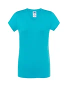 Odzież robocza - T-shirt Damski turkusowy dekolt w serek roz. XXL - miniaturka - grafika 1