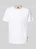 Koszulki męskie - T-shirt z prążkowanym, okrągłym dekoltem model ‘Tessler’ - miniaturka - grafika 1